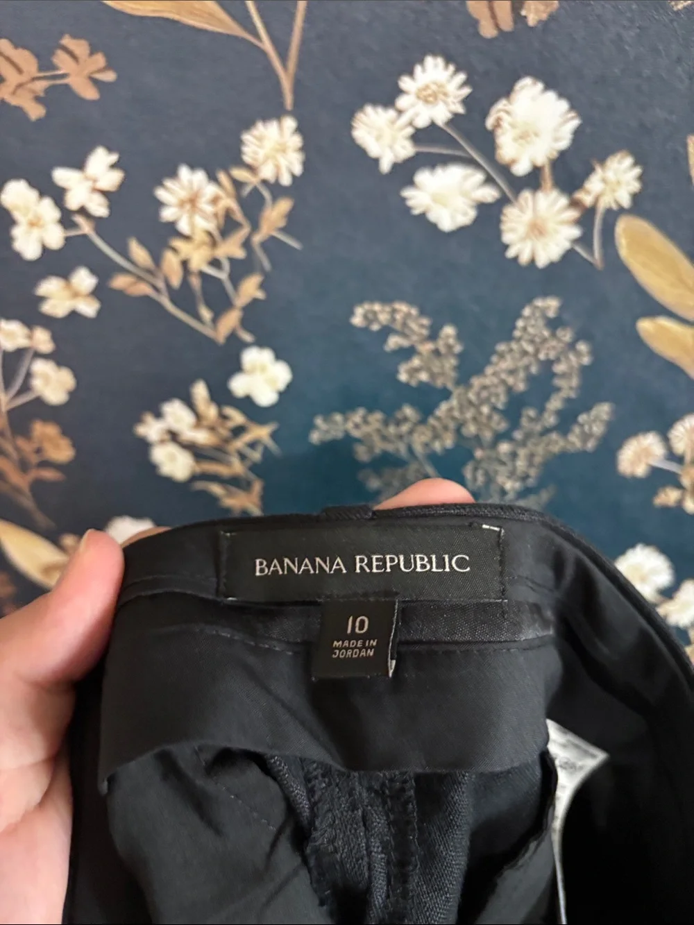 Banana Republic Linen Black Women’s Trousers Dress Pants Straight Leg Size 10